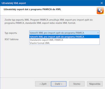 Nová funkce umožní export různých agend pro rychlý import třeba v jiné instalaci programu