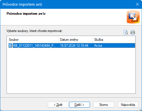 Průvodce importem avíz